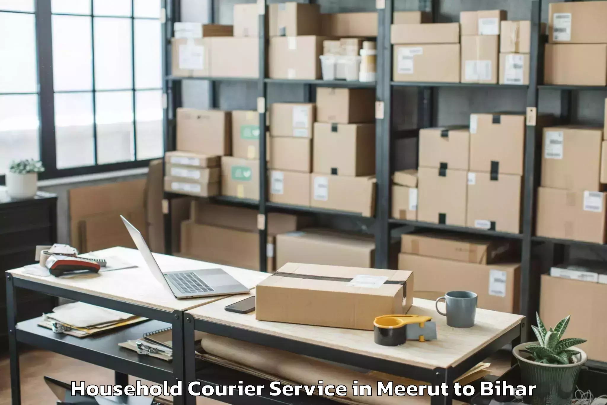 Affordable Meerut to Lalit Narayan Mithila Universi Household Courier